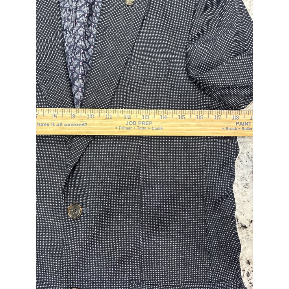 Ted Baker London Endurance Jay SPJ 36R Wool Navy Charcoal Blazer Sport Coat - Picture 11 of 12